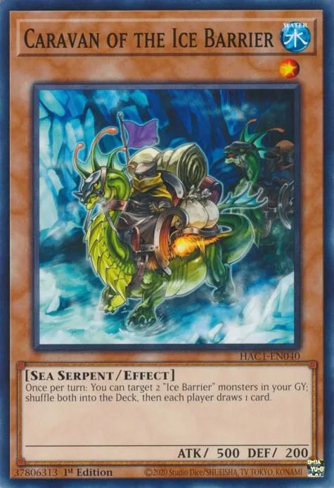 Caravan of the Ice Barrier HAC1-EN040 Yu-Gi-Oh card from Hidden Arsenal: Chapter 1
