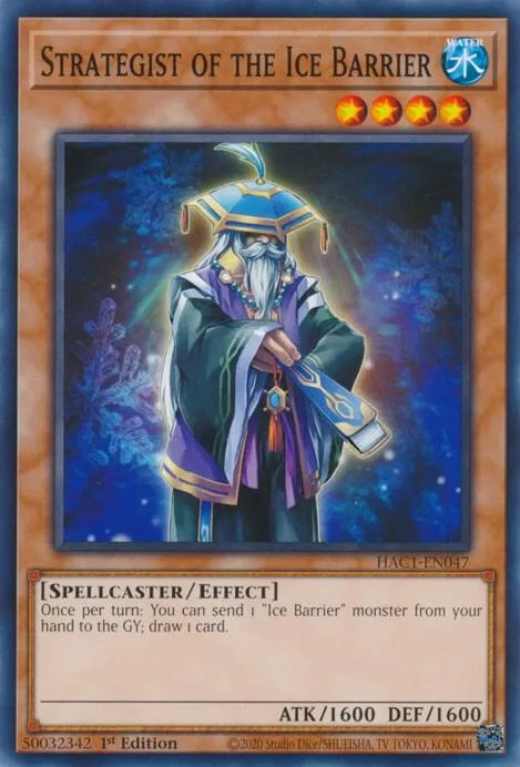 Strategist of the Ice Barrier HAC1-EN047 Yu-Gi-Oh card from Hidden Arsenal: Chapter 1