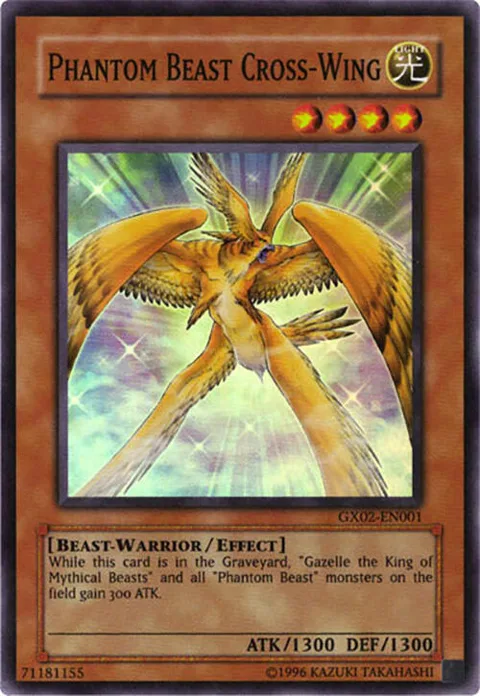 Phantom Beast Cross-Wing GX02-EN001 Yu-Gi-Oh card from GX Tag Force Promo
