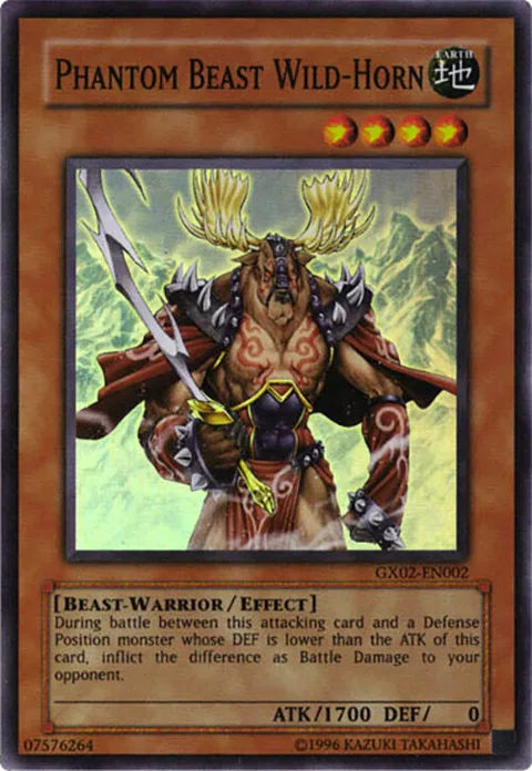Phantom Beast Wild-Horn GX02-EN002 Yu-Gi-Oh card from GX Tag Force Promo