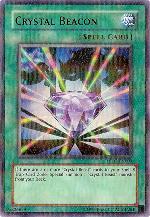 Crystal Beacon HL05-EN003 Yu-Gi-Oh card from Hobby League 5