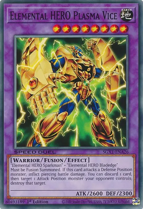 Elemental HERO Plasma Vice SGX1-ENA26 Yu-Gi-Oh card from Speed Duel GX: Duel Academy Box