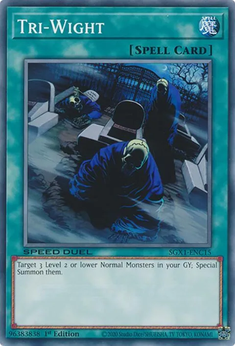 Tri-Wight SGX1-ENC15 Yu-Gi-Oh card from Speed Duel GX: Duel Academy Box