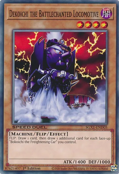 Dekoichi the Battlechanted Locomotive SGX1-END05 Yu-Gi-Oh card from Speed Duel GX: Duel Academy Box