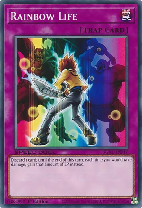 Rainbow Life SGX1-ENF17 Yu-Gi-Oh card from Speed Duel GX: Duel Academy Box