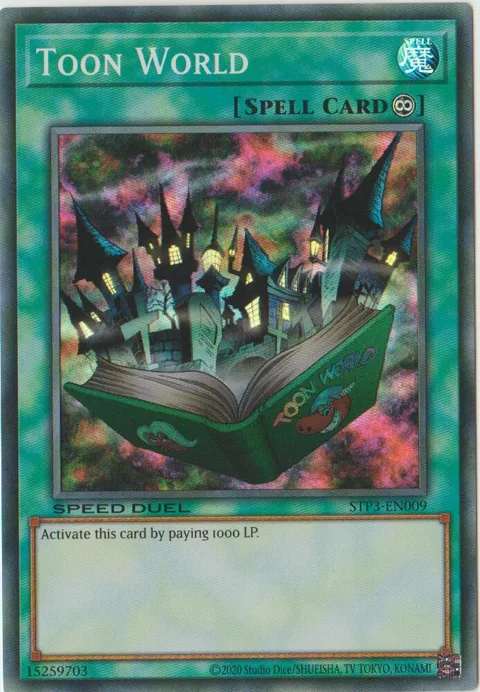 Toon World STP3-EN009 Yu-Gi-Oh card from Speed Duel: Tournament Pack 3