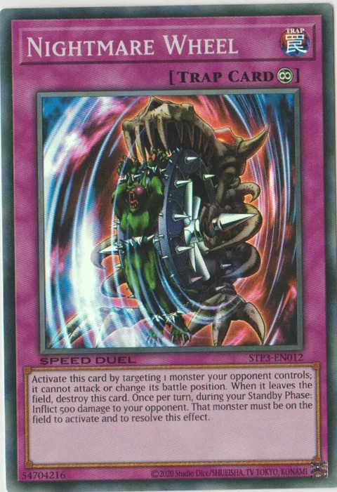 Nightmare Wheel STP3-EN012 Yu-Gi-Oh card from Speed Duel: Tournament Pack 3