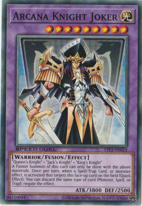 Arcana Knight Joker STP3-EN023 Yu-Gi-Oh card from Speed Duel: Tournament Pack 3