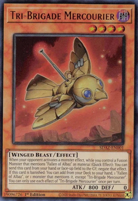 Tri-Brigade Mercourier SDAZ-EN001 Yu-Gi-Oh card from Structure Deck: Albaz Strike