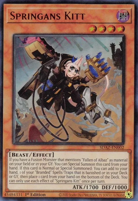 Springans Kitt SDAZ-EN002 Yu-Gi-Oh card from Structure Deck: Albaz Strike