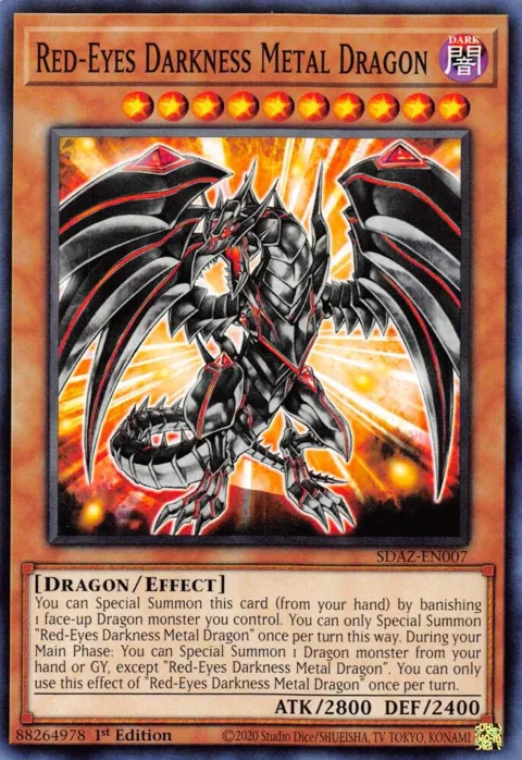 Red-Eyes Darkness Metal Dragon SDAZ-EN007 Yu-Gi-Oh card from Structure Deck: Albaz Strike