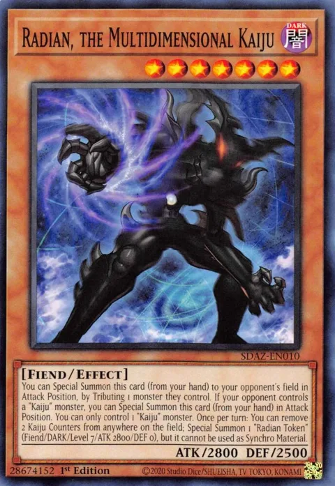 Radian, the Multidimensional Kaiju SDAZ-EN010 Yu-Gi-Oh card from Structure Deck: Albaz Strike