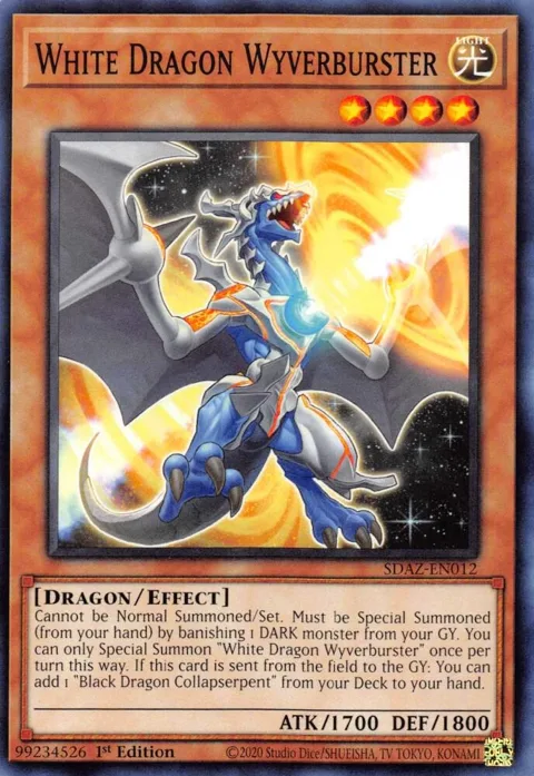 White Dragon Wyverburster SDAZ-EN012 Yu-Gi-Oh card from Structure Deck: Albaz Strike