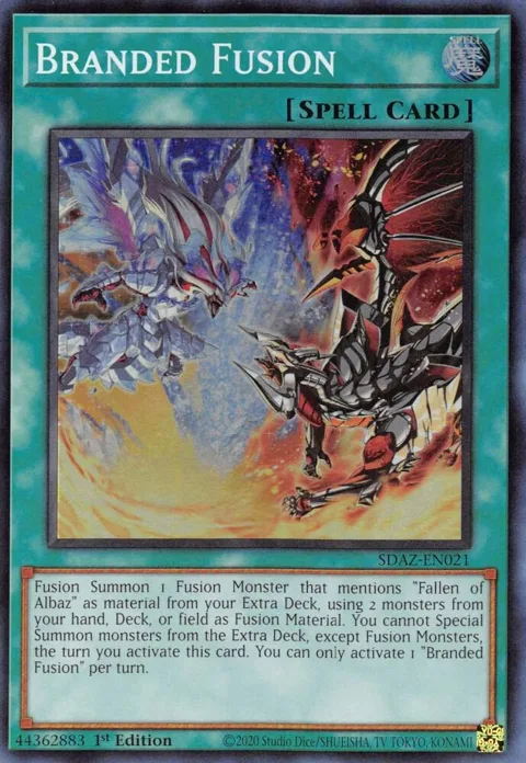 Branded Fusion SDAZ-EN021 Yu-Gi-Oh card from Structure Deck: Albaz Strike