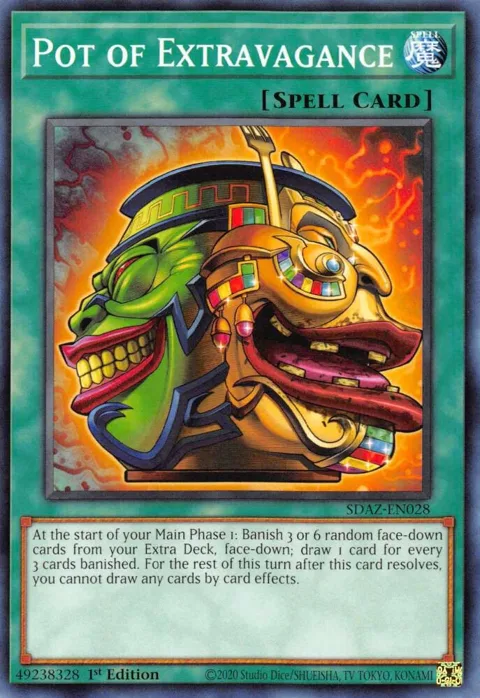 Pot of Extravagance SDAZ-EN028 Yu-Gi-Oh card from Structure Deck: Albaz Strike