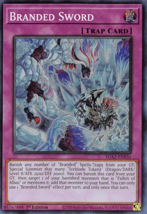 Branded Sword SDAZ-EN031 Yu-Gi-Oh card from Structure Deck: Albaz Strike