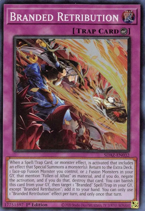 Branded Retribution SDAZ-EN032 Yu-Gi-Oh card from Structure Deck: Albaz Strike