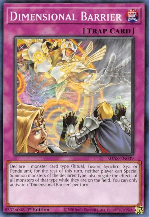 Dimensional Barrier SDAZ-EN039 Yu-Gi-Oh card from Structure Deck: Albaz Strike