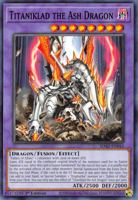Titaniklad the Ash Dragon SDAZ-EN043 Yu-Gi-Oh card from Structure Deck: Albaz Strike