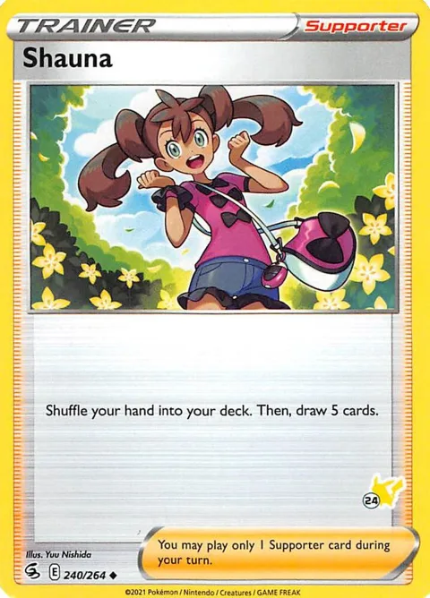 Shauna - 240/264 #24 Pikachu Stamped #240/264 Pokémon card from Battle Academy 2022