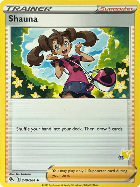 Shauna - 240/264 #59 Pikachu Stamped #240/264 Pokémon card from Battle Academy 2022