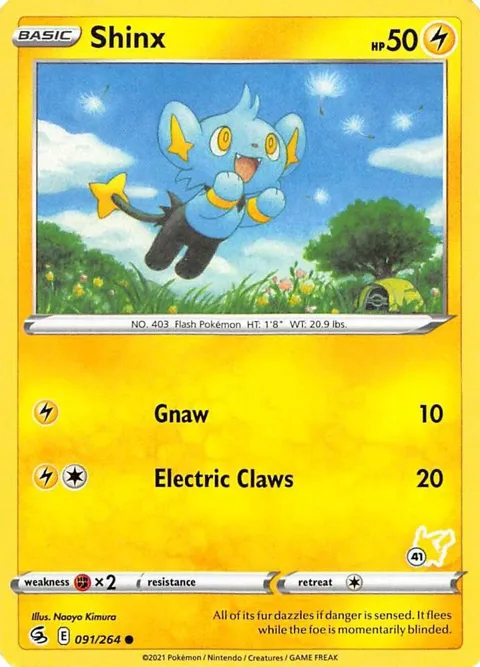 Shinx - 091/264 #41 Pikachu Stamped #091/264 Pokémon card from Battle Academy 2022