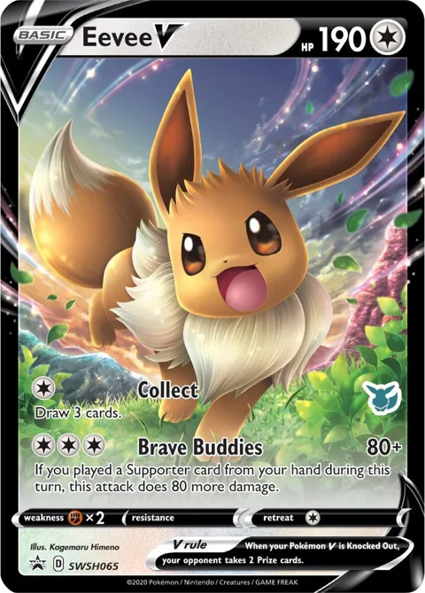 Eevee V - SWSH065 Eevee Stamped #SWSH065 Holofoil Pokémon card from Battle Academy 2022