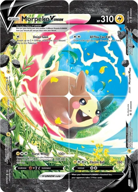 Morpeko V-Union [Set of 4] #SWSH218 Holofoil Pokémon card from Sword & Shield Promo Cards