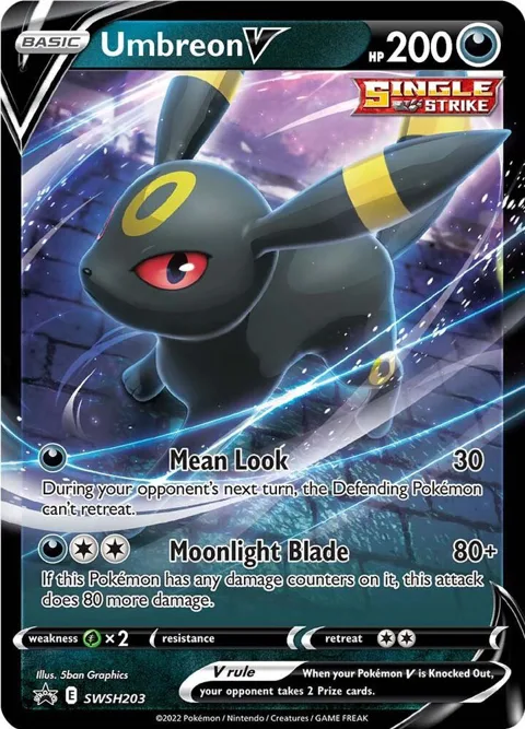Umbreon V #SWSH203 Holofoil Pokémon card from Sword & Shield Promo Cards