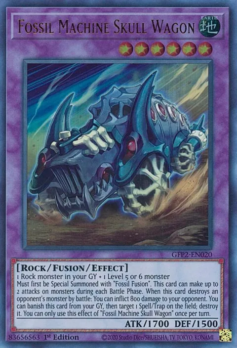 Fossil Machine Skull Wagon GFP2-EN020 Yu-Gi-Oh card from Ghosts From the Past: The 2nd Haunting