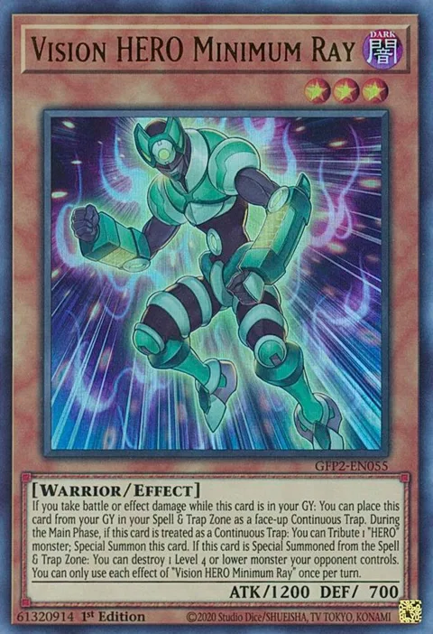Vision HERO Minimum Ray GFP2-EN055 Yu-Gi-Oh card from Ghosts From the Past: The 2nd Haunting