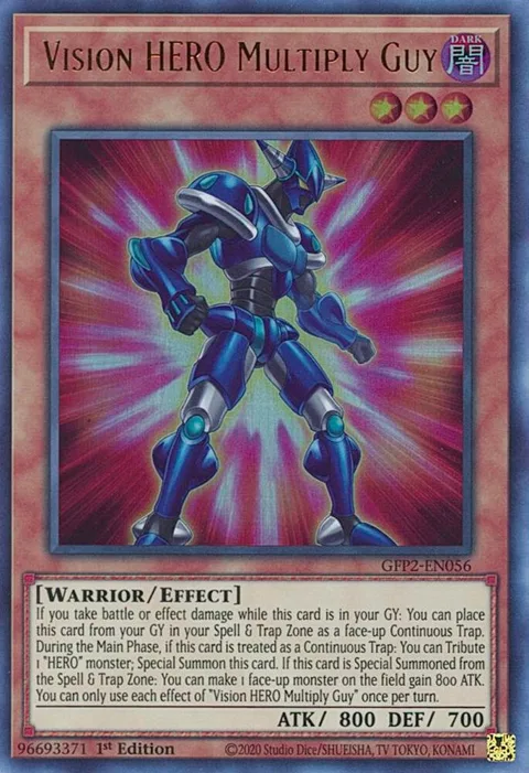 Vision HERO Multiply Guy GFP2-EN056 Yu-Gi-Oh card from Ghosts From the Past: The 2nd Haunting