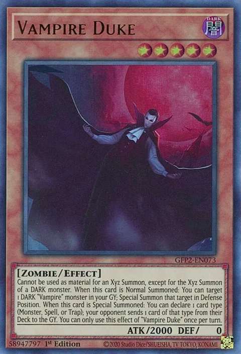Vampire Duke GFP2-EN073 Yu-Gi-Oh card from Ghosts From the Past: The 2nd Haunting