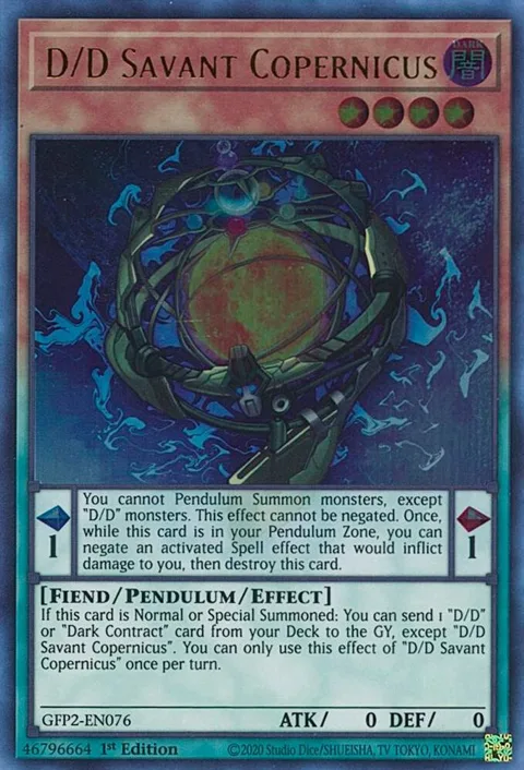 D/D Savant Copernicus GFP2-EN076 Yu-Gi-Oh card from Ghosts From the Past: The 2nd Haunting