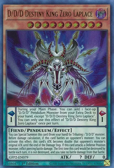 D/D/D Destiny King Zero Laplace GFP2-EN079 Yu-Gi-Oh card from Ghosts From the Past: The 2nd Haunting