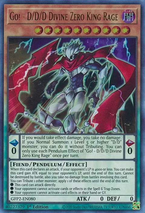 Go! - D/D/D Divine Zero King Rage GFP2-EN080 Yu-Gi-Oh card from Ghosts From the Past: The 2nd Haunting