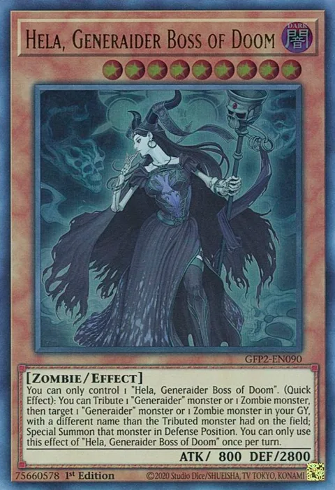 Hela, Generaider Boss of Doom GFP2-EN090 Yu-Gi-Oh card from Ghosts From the Past: The 2nd Haunting