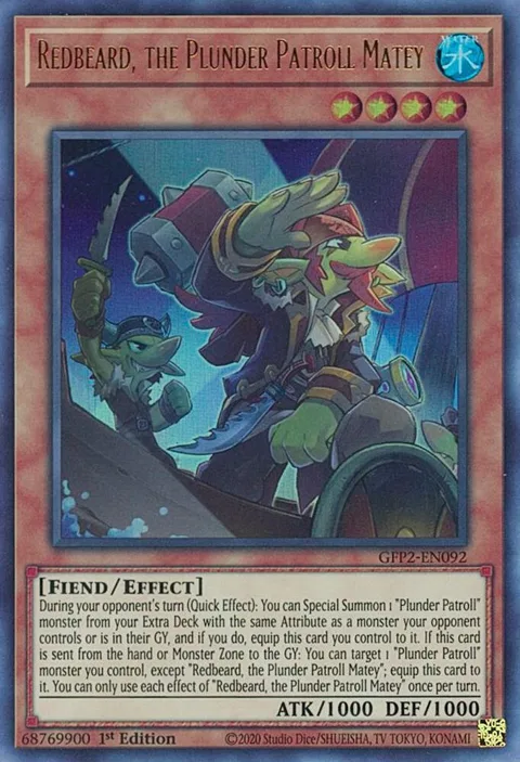 Redbeard, the Plunder Patroll Matey GFP2-EN092 Yu-Gi-Oh card from Ghosts From the Past: The 2nd Haunting