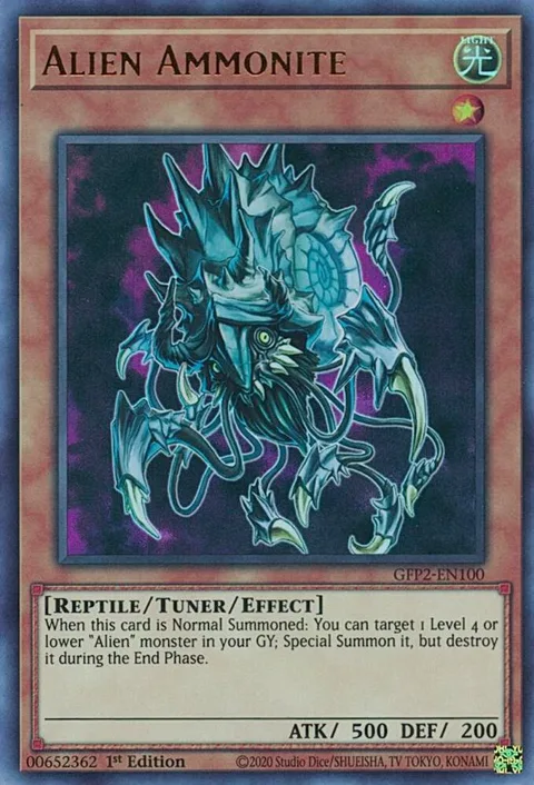 Alien Ammonite GFP2-EN100 Yu-Gi-Oh card from Ghosts From the Past: The 2nd Haunting
