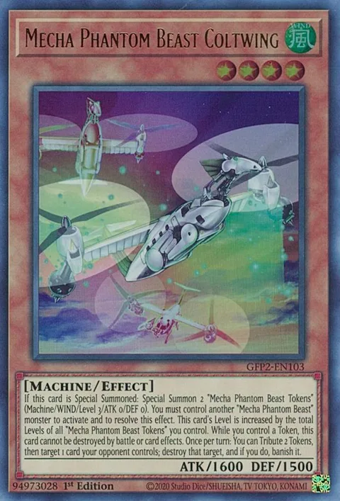 Mecha Phantom Beast Coltwing GFP2-EN103 Yu-Gi-Oh card from Ghosts From the Past: The 2nd Haunting