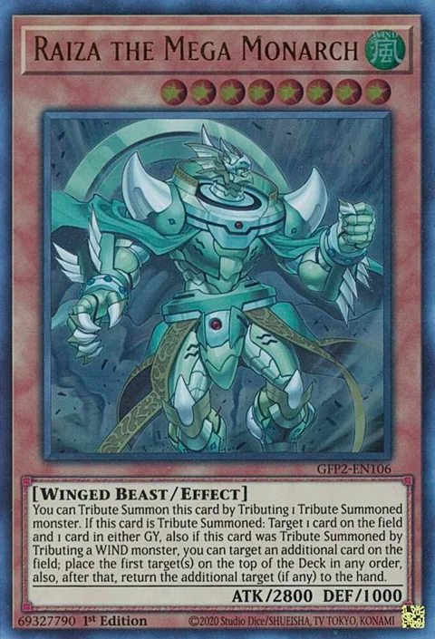Raiza the Mega Monarch GFP2-EN106 Yu-Gi-Oh card from Ghosts From the Past: The 2nd Haunting