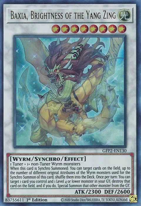 Baxia, Brightness of the Yang Zing GFP2-EN130 Yu-Gi-Oh card from Ghosts From the Past: The 2nd Haunting