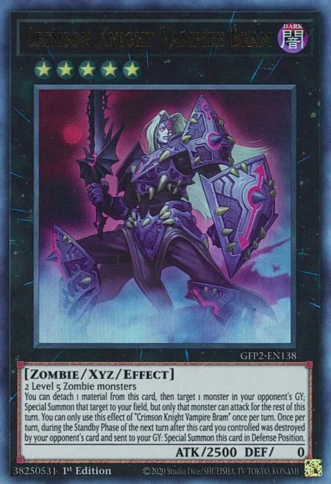 Crimson Knight Vampire Bram GFP2-EN138 Yu-Gi-Oh card from Ghosts From the Past: The 2nd Haunting
