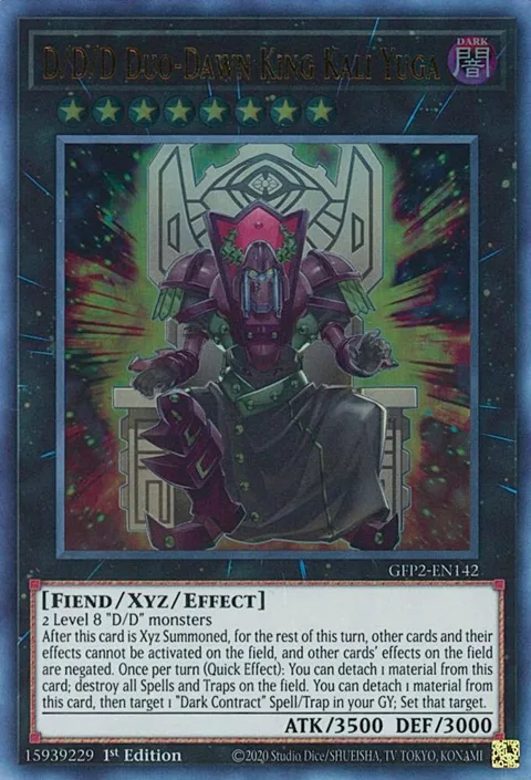 D/D/D Duo-Dawn King Kali Yuga GFP2-EN142 Yu-Gi-Oh card from Ghosts From the Past: The 2nd Haunting