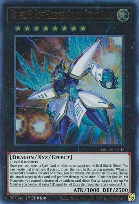 Number 38: Hope Harbinger Dragon Titanic Galaxy GFP2-EN143 Yu-Gi-Oh card from Ghosts From the Past: The 2nd Haunting