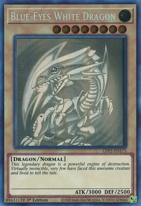 Blue-Eyes White Dragon Ghost Rare GFP2-EN175 Yu-Gi-Oh card from Ghosts From the Past: The 2nd Haunting