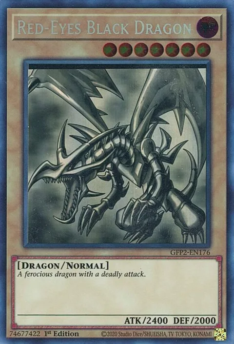 Red-Eyes Black Dragon Ghost Rare GFP2-EN176 Yu-Gi-Oh card from Ghosts From the Past: The 2nd Haunting