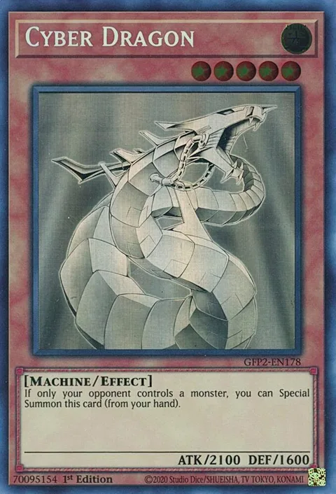 Cyber Dragon Ghost Rare GFP2-EN178 Yu-Gi-Oh card from Ghosts From the Past: The 2nd Haunting