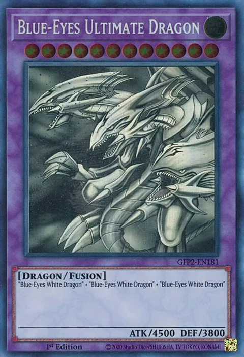 Blue-Eyes Ultimate Dragon Ghost Rare GFP2-EN181 Yu-Gi-Oh card from Ghosts From the Past: The 2nd Haunting