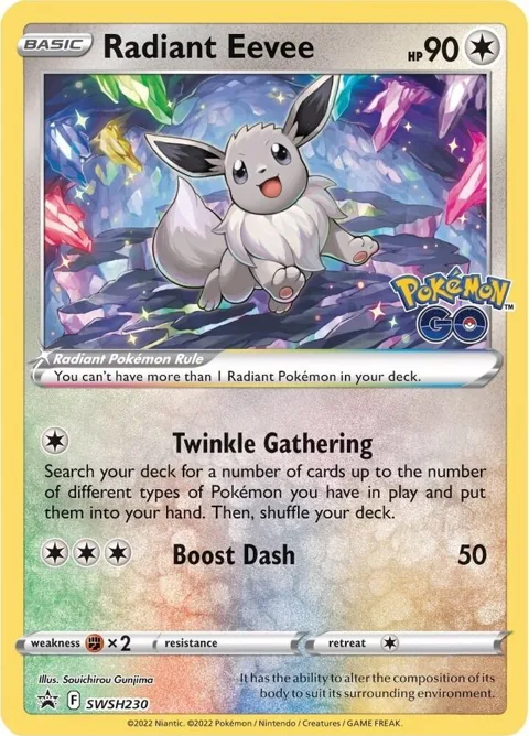 Radiant Eevee #SWSH230 Holofoil Pokémon card from Sword & Shield Promo Cards